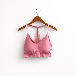 George Pink Bralette with Lace Detail